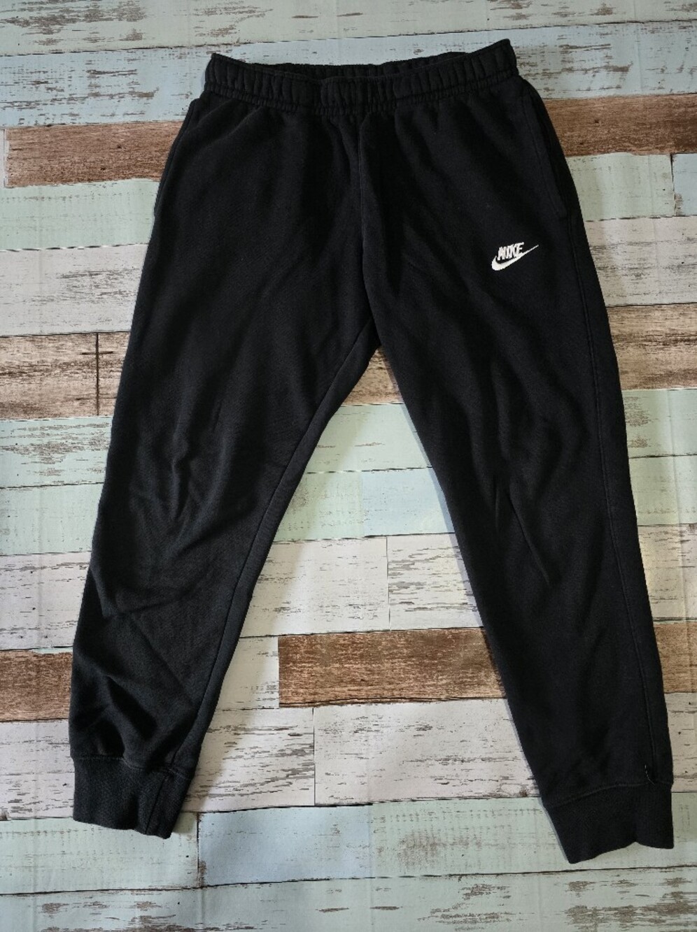 Nike Kids Black Jogger Sweatpants with White Logo